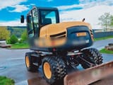 2020 Yanmar B95W wheel excavator, rear three-quarter view