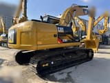 2020 Caterpillar 323D2L crawler excavator, rear three-quarter view