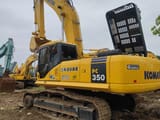 Komatsu PC350 crawler excavator, rear three-quarter view
