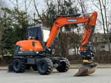 2017 Doosan DX57W wheel excavator, side view