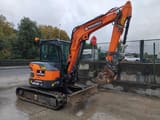 2023 Develon DX50Z-7 mini excavator, side view