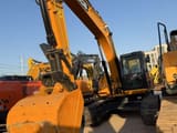 2015 JCB JS220LC crawler excavator, front three-quarter view