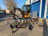 Berger Kraus BK2000NKSR mini excavator on trailer