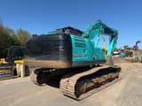 2021 Kobelco SK210LC-10 crawler excavator rear three-quarter view