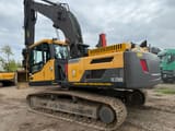 2014 Volvo EC250D crawler excavator, rear three-quarter view