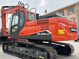 2020 Doosan DX225LCA crawler excavator, rear three-quarter view