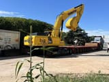 2023 Komatsu PC350 crawler excavator, rear three-quarter view