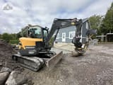 2017 Volvo ECR58D mini excavator, side view