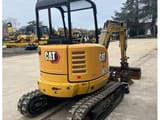 2021 Caterpillar 302.7DCR crawler excavator, rear three-quarter view