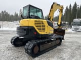 2017 Yanmar SV100-2A mini excavator, rear three-quarter view