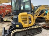 2021 Komatsu PC35 MR mini excavator, rear three-quarter view