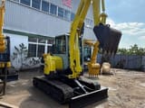 2025 Yanmar VIO55 mini excavator, three-quarter front view