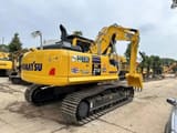 2022 Komatsu PC210-8 crawler excavator, rear three-quarter view