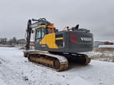 2016 Volvo EC220E crawler excavator, rear three-quarter view