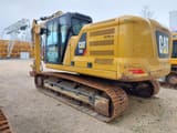 2019 Caterpillar 323 crawler excavator, rear three-quarter view