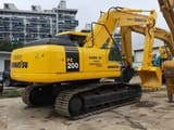2021 Komatsu PC200-7 crawler excavator, rear three-quarter view
