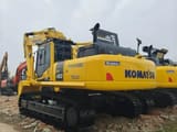 Komatsu PC450 crawler excavator, rear three-quarter view