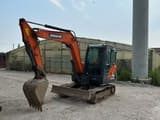 2018 Doosan DX55 mini excavator, side profile view