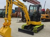 2024 Komatsu PC30MR mini excavator, front three-quarter view