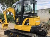 2020 Komatsu PC50MR mini excavator, rear three-quarter view