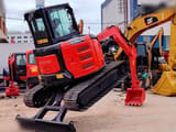 Hitachi ZX55USR-5A mini excavator, front three-quarter view