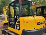 2022 Komatsu PC56-7 mini excavator, rear three-quarter view