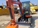 2019 Hitachi ZX35-5A mini excavator, front three-quarter view