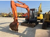 2020 Hitachi ZX55 mini excavator, front three-quarter view