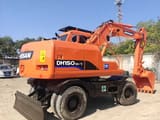 Doosan DH150W-7 wheel excavator, rear three-quarter view