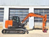 2023 Hitachi ZX85USB-6 mini excavator, side view