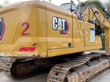 2021 Caterpillar 350 crawler excavator rear three-quarter view