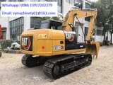 2023 Caterpillar 313D2 GC crawler excavator, rear three-quarter view