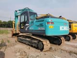 2022 Kobelco SK200-8 crawler excavator, rear three-quarter view