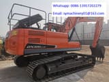 2024 Doosan DX300LC-9C crawler excavator, rear three-quarter view