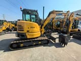 2026 XCMG XE55U mini excavator, rear three-quarter view