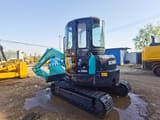 2019 Kobelco SK55SR mini excavator, rear three-quarter view