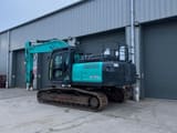 2021 Kobelco SK300LC crawler excavator, rear three-quarter view