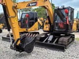 2022 Sany SY75C crawler excavator, front three-quarter view