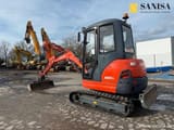 2016 Kubota KX61-3 mini excavator, rear three-quarter view