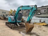 2020 Kobelco SK75SR crawler excavator, side view
