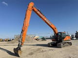 2024 Develon DX225 LC-7 crawler excavator, side profile view