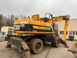 2011 JCB JS200W wheel excavator, rear three-quarter view