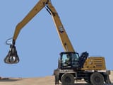 2022 Caterpillar MH3040 material handler, side profile view