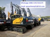 2025 Hyundai HX220L crawler excavator, rear three-quarter view