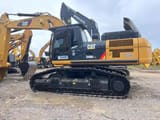 2022 Caterpillar 340DL crawler excavator, side profile view