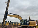 2018 Caterpillar 336FL crawler excavator with telescopic arm, side view