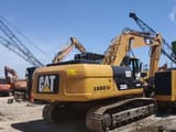 Pelle sur chenilles Caterpillar 320DL 2020, vue arrière trois-quarts