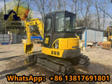 2023 Komatsu PC55MR-3 mini excavator, rear three-quarter view