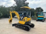 2022 Komatsu PC20 MR mini excavator, rear three-quarter view
