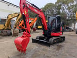 2021 Kubota KX165-5 mini excavator, front three-quarter view